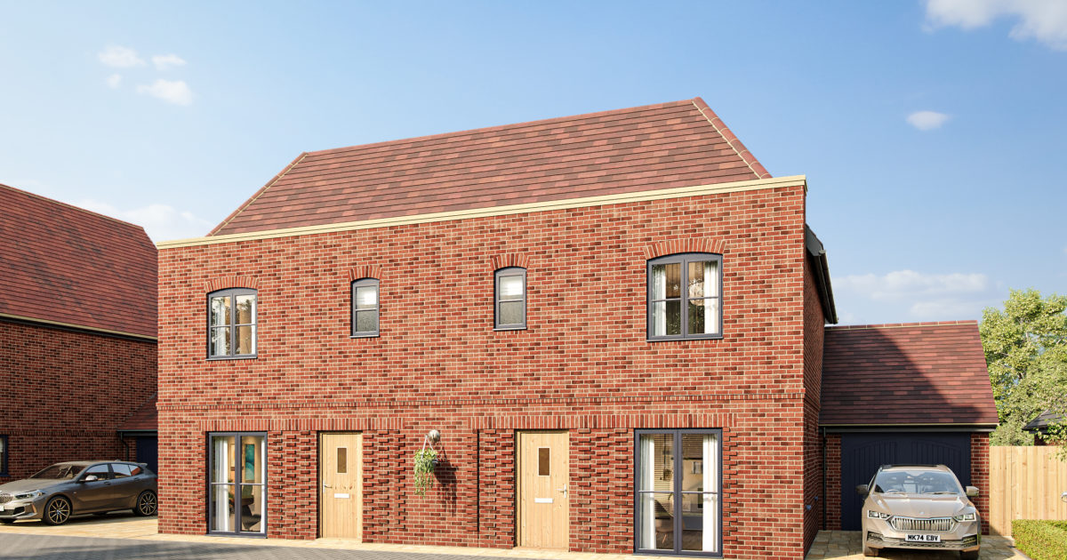 semi-detached home with garage